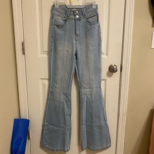 Size 29 forever 21 premium denim flare jeans (super high rise)